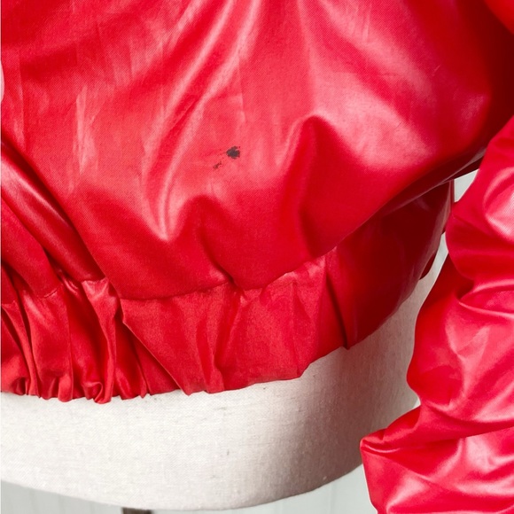 Antonio Ruspoli Vintage 80s Women's Tracksuit Bright Red Ruched Jacket Joggers - Picture 14 of 16